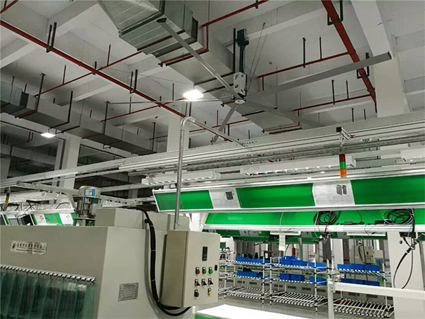 深圳电子厂生产车间安装工业大风扇降温工程案例